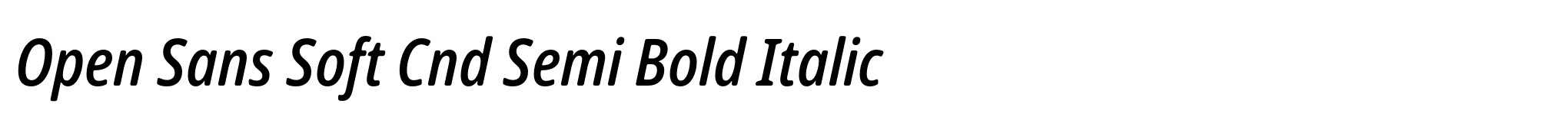 Open Sans Soft Cnd Semi Bold Italic image
